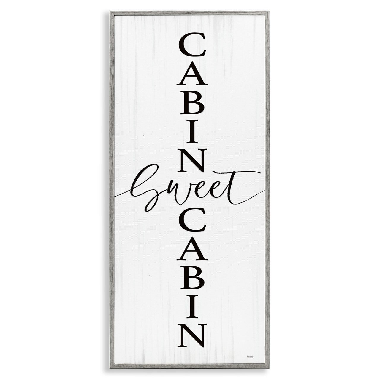 Stupell Industries Sweet Cabin Vertical Words Framed Giclee, design by Lux + Me Designs